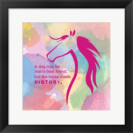 Framed Horse Quote 4 Print
