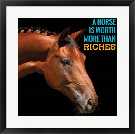 Framed Horse Quote 6 Print