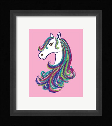 Framed Horse - Pink Print