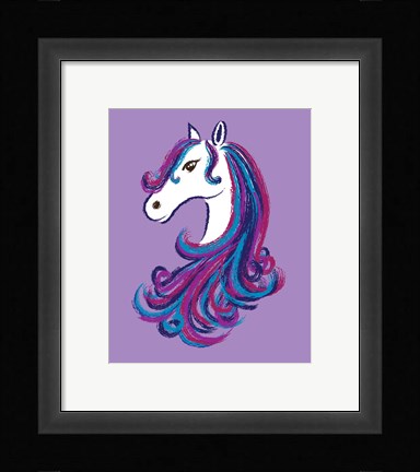 Framed Horse - Purple Print