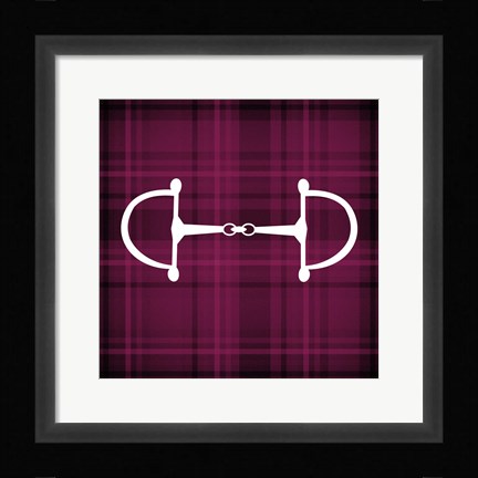 Framed Horse Bit - Red Checkered Print