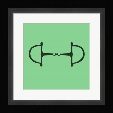 Framed Horse Bit - Green Print