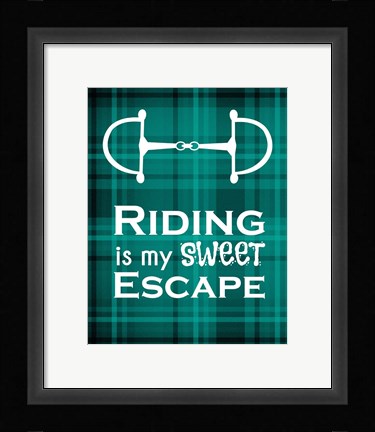 Framed Riding is My Sweet Escape - Green Print
