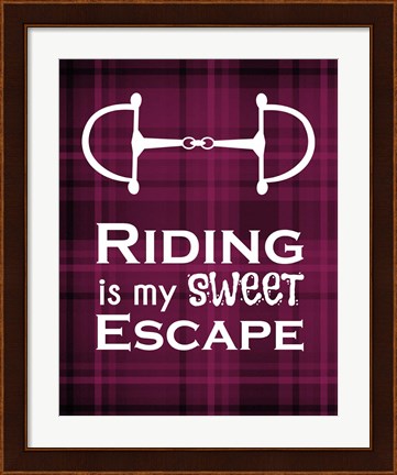 Framed Riding is My Sweet Escape - Red Print