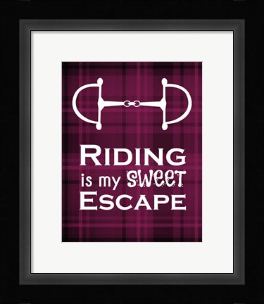 Framed Riding is My Sweet Escape - Red Print