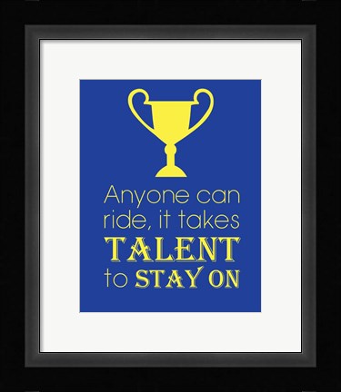 Framed Anyone Can Ride - Blue Print