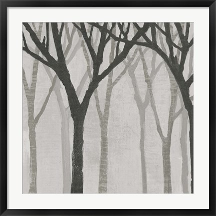 Framed Spring Trees Greystone I Print