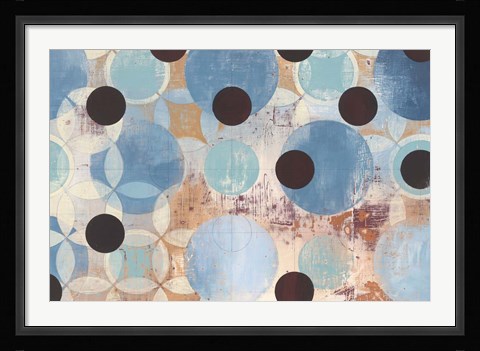 Framed Blue Dots Print