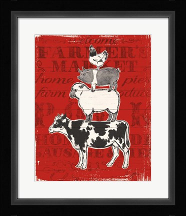 Framed Farmers Market VI Print