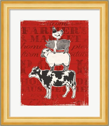 Framed Farmers Market VI Print
