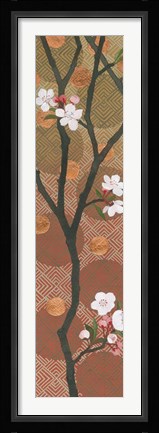 Framed Cherry Blossoms Panel I Crop Print
