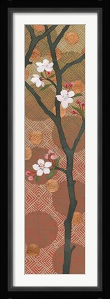 Framed Cherry Blossoms Panel II Crop Print