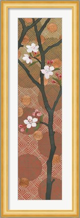 Framed Cherry Blossoms Panel II Crop Print