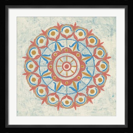 Framed Lakai Circle V Taupe Print