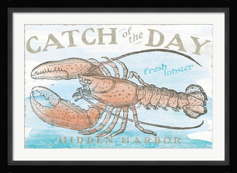 Framed Seaside Life I Print