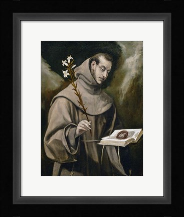 Framed Saint Anthony of Padua, 1577-79 Print