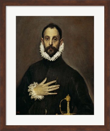 Framed Nobleman with his Hand on his Chest, c. 1577-1584 Print