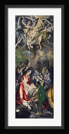 Framed Adoration of the Shepherds (vertical panel) Print