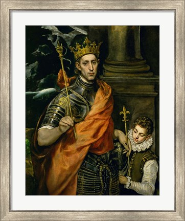 Framed Saint Louis, King of France, and a Pageboy Print