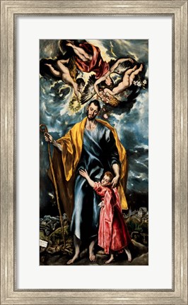 Framed Saint Joseph and the Christ Child Print