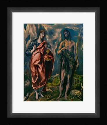 Framed Saints John the Baptist (left) and John the Evanglist (right) Print