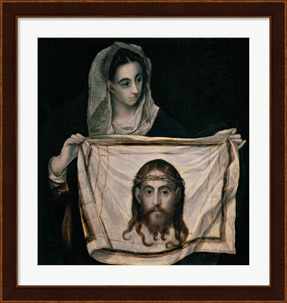 Framed Saint Veronica with the Sudarium Print