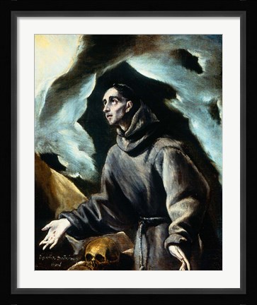 Framed Saint Francis Receiving the Stigmata Print