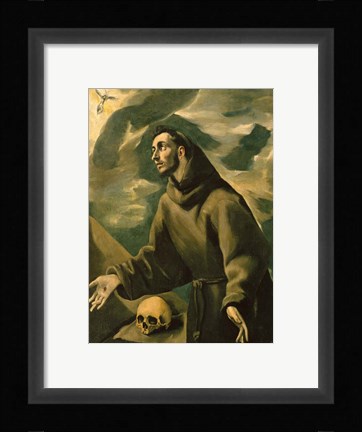 Framed Saint Francis Receives the Stigmata Print