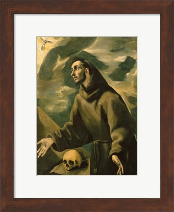 Framed Saint Francis Receives the Stigmata Print
