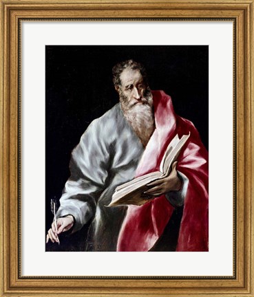 Framed Apostle Saint Matthew, 1602-05 Print