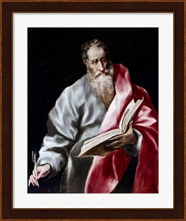 Framed Apostle Saint Matthew, 1602-05 Print