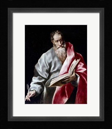 Framed Apostle Saint Matthew, 1602-05 Print