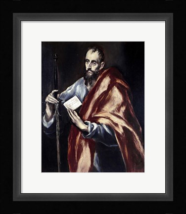 Framed Apostle Saint Paul, 1602-05 Print
