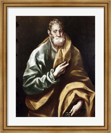Framed Apostle Saint Peter, 1602-05 Print