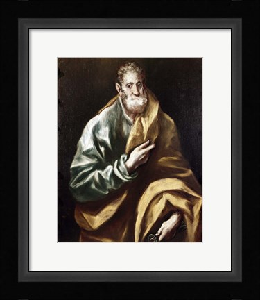 Framed Apostle Saint Peter, 1602-05 Print