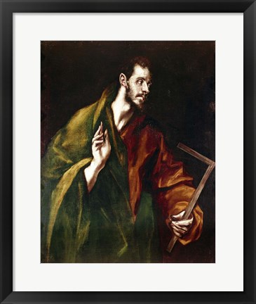 Framed Apostle Saint Thomas, 1602-05 Print