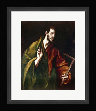 Framed Apostle Saint Thomas, 1602-05 Print