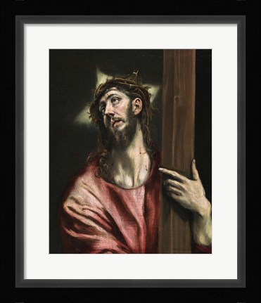 Framed Christ with the Cross c. 1587-1596 Print