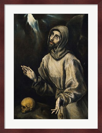 Framed St Francis Receiving the Stigmata Print
