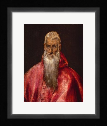 Framed Saint Jerome as a Cardinal Print