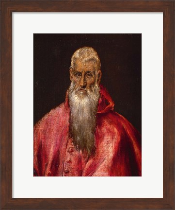 Framed Saint Jerome as a Cardinal Print