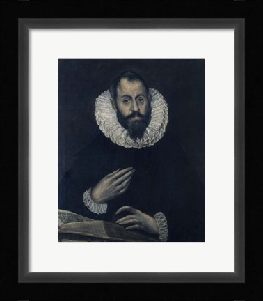 Framed Portrait of Alonso de Herrera 1595-1605 Print