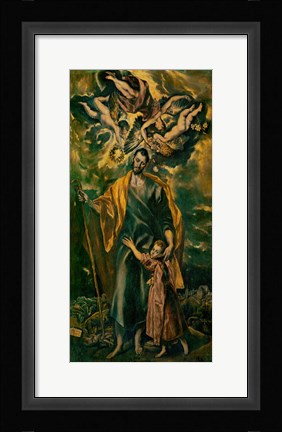 Framed Saint Joseph and the Infant Jesus Print