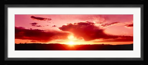 Framed Red Sunset, Arches National Park, Utah Print