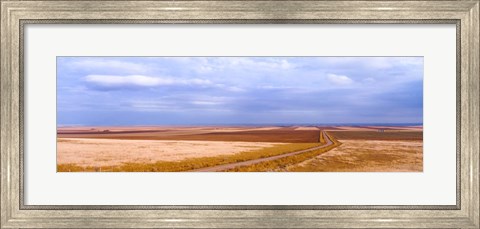 Framed Endless Wheat Fields, Montana Print