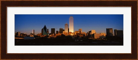 Framed Dallas, Texas at Dusk Print