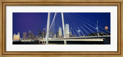 Framed Margaret Hunt Hill Bridge, Dallas, Texas Print