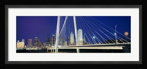 Framed Margaret Hunt Hill Bridge, Dallas, Texas Print