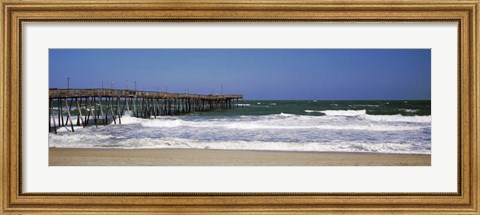 Framed Avalon Fishing Pier, Outer Banks, North Carolina Print