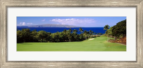 Framed Wailea Golf Club, Maui, Hawaii Print